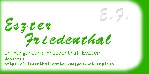 eszter friedenthal business card